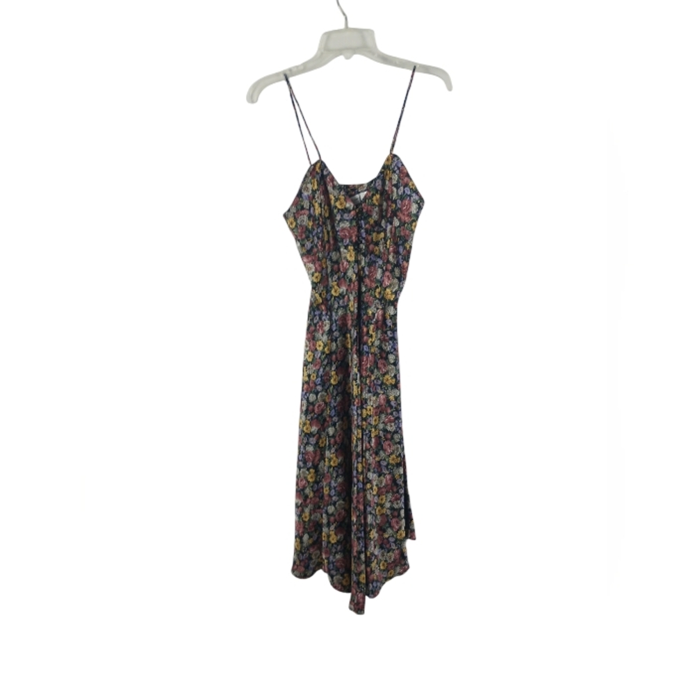 Woman's Vintage Beautiful Slip Dress By Kathryn floral detail satin silk